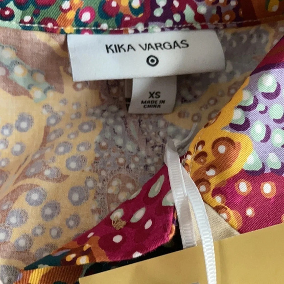 KIKA VARGAS x Target Women's Anemone Floral Mini Dress Pink Blue Gold NWT Sz XS - Picture 4 of 4